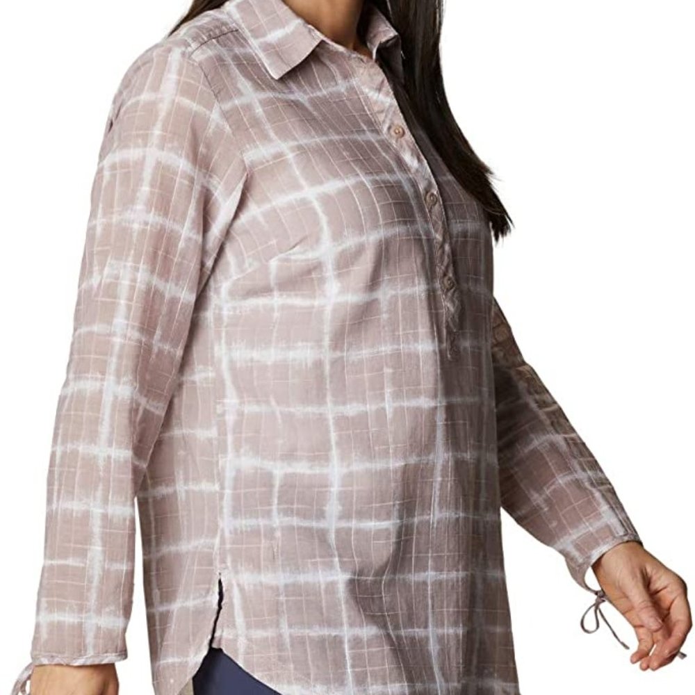 🆕Columbia Women's Camp Henry II Tunic, Mauve Vapor to Dye for Print, Small, NWT